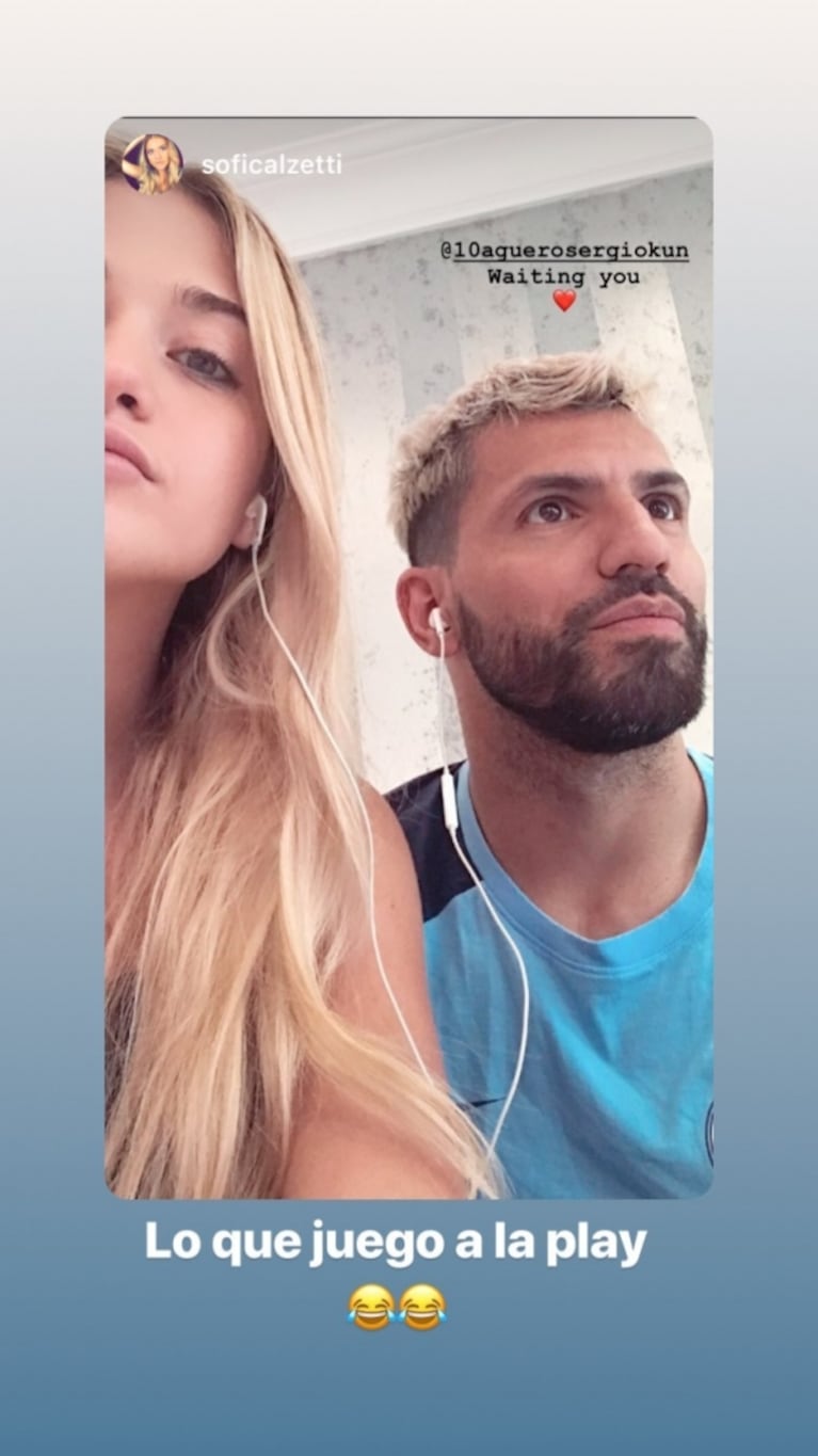 El Kun Agüero blanqueó su romance con la modelo Sofía Calzetti: la foto que publicó en su Instagram