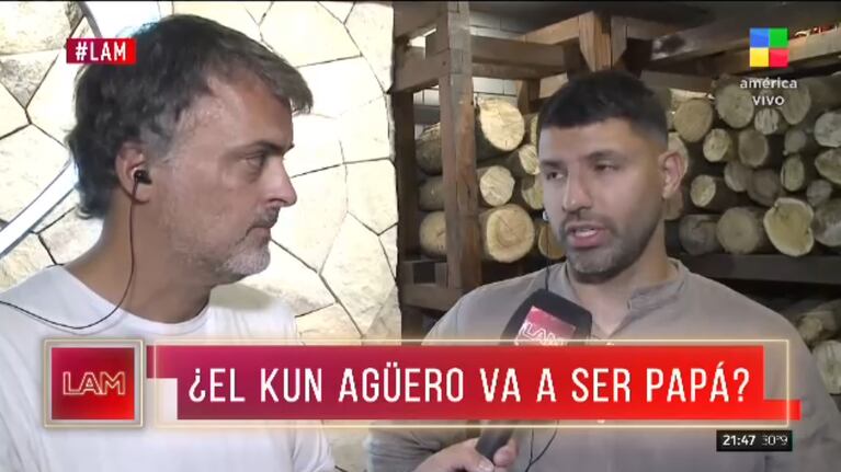 El Kun Agüero entrevistado por LAM (Foto: captura TV)