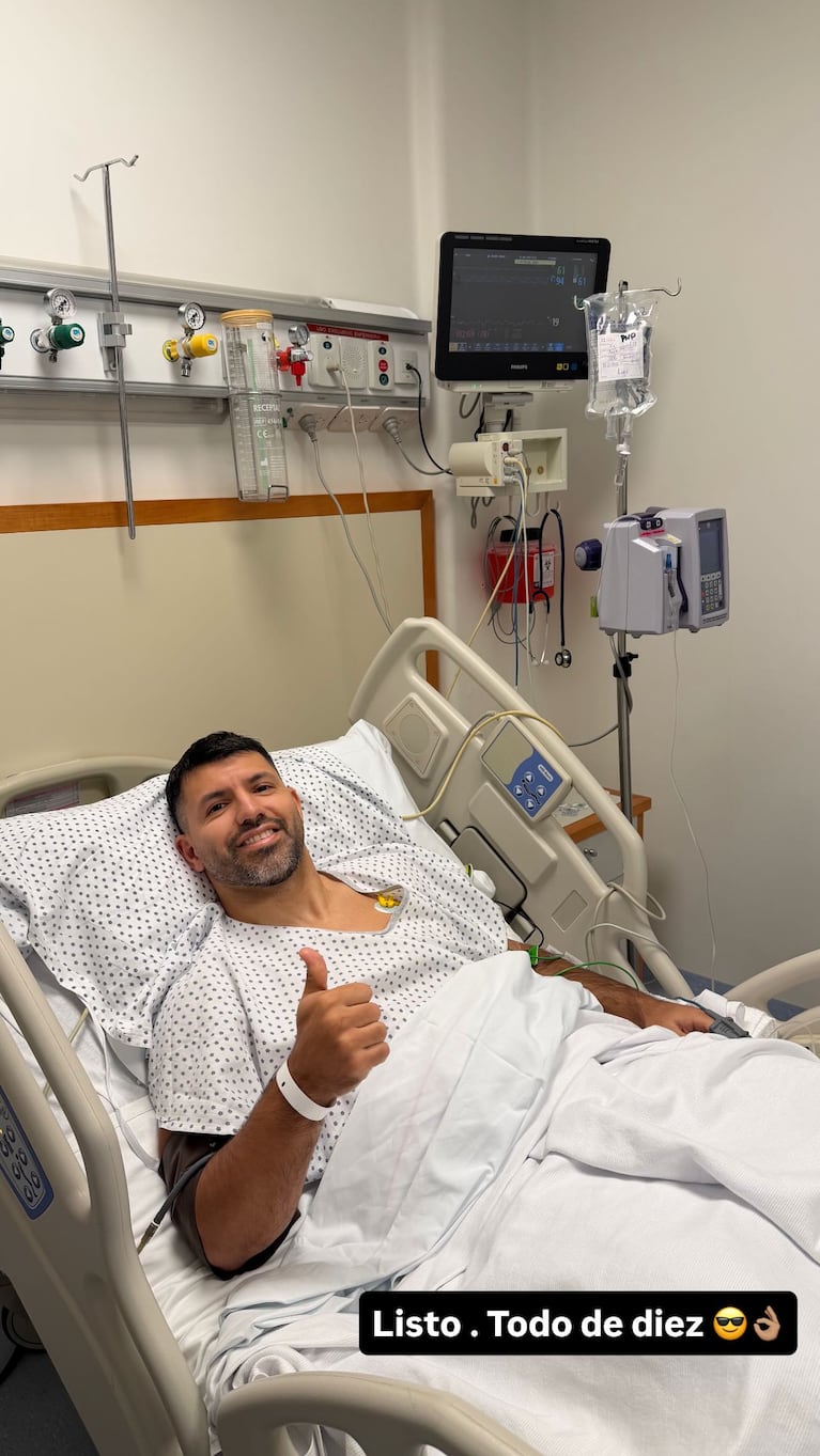 El Kun Agüero llevó tranquilidad tras su operación: qué dijo luego de romperse el tendón de Aquiles. Crédito: Instagram