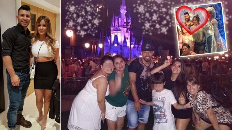 El Kun Agüero y La Princesita, en Disney. (Foto: Instagram)