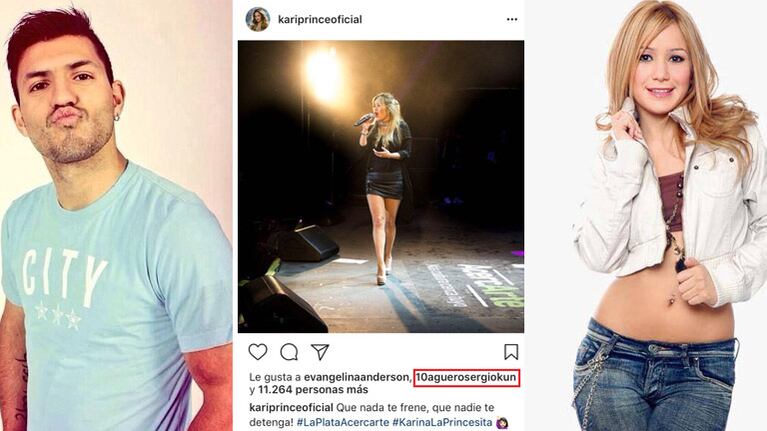 El Kun Agüero y sus me gusta a a las fotos de la Princesita Foto: Instagram