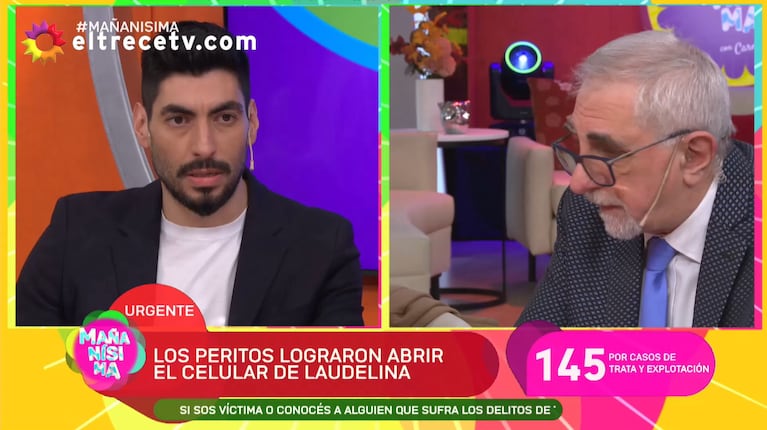 El líder sindical y el periodista tuvieron un picante cruce. Captura de imagen del video subido por Mañanísima.