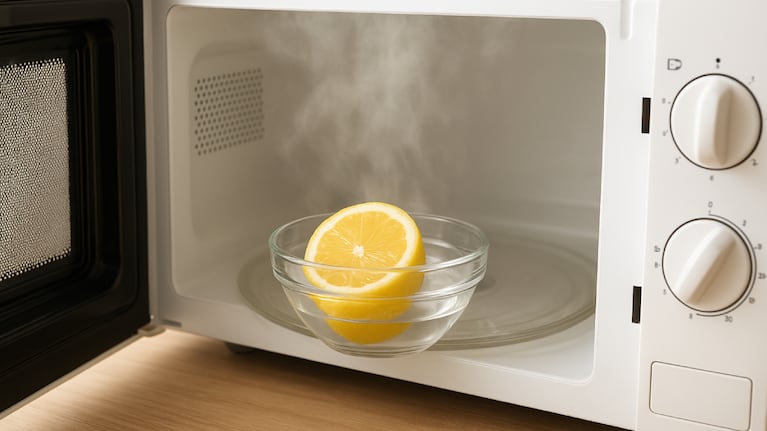 El limón, un aliado clave para limpiar el microondas en pocos minutos. Foto: Freepik
