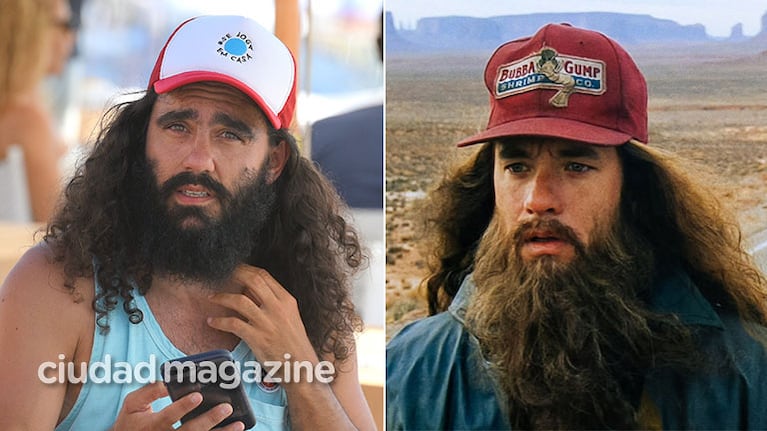 El llamativo look de Juan Pablo Sorín en las playas top de Punta del Este… ¡al estilo Forrest Gump!