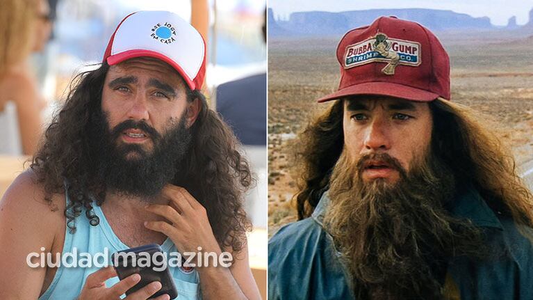 El llamativo look de Juan Pablo Sorín en las playas top de Punta del Este… ¡al estilo Forrest Gump!