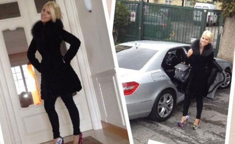 El llamativo look de Wanda Nara para comentar fútbol. (Fotos: @wanditanara)
