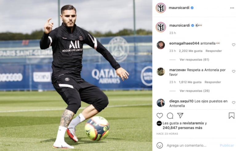 El llamativo posteo de Mauro Icardi tras la llegada de Lionel Messi al PSG: publicó una foto solo y emoji de ojitos atentos