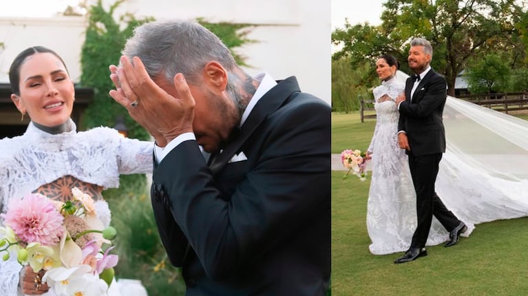 El llanto de Marcelo Tinelli al ver a su hija Cande vestida de novia