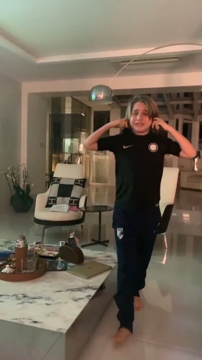 El llanto del hijo mayor de Wanda Nara tras la eliminación del Inter, el equipo de Icardi, de la Copa Italia