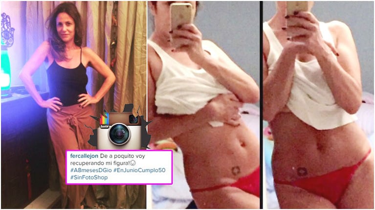 El lomazo de Fernanda Callejón, a 8 meses de haber dado a luz (Fotos: Instagram)