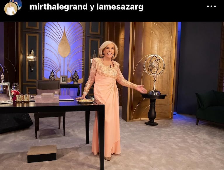 El look de Mirtha Legrand.