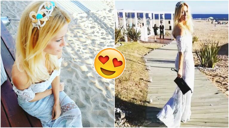 El look de Nicole Neumann para el casamiento de Sofía Zámolo (Fotos: Instagram)