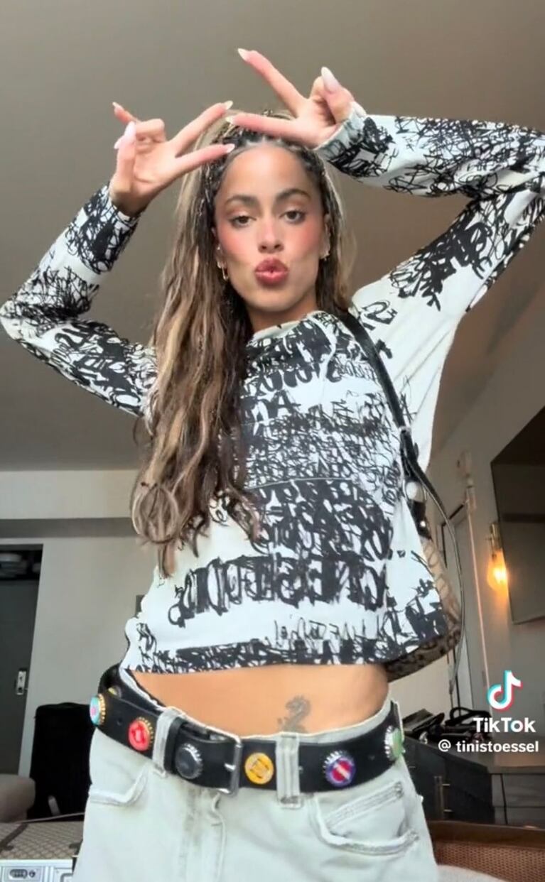 El look final de Tini Stoessel en TikTok. (Foto: Instagram/@tiktoktinistoessel)