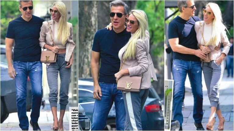 El look glamoroso-deportivo de Luciana Salazar de cartera Louis Vuitton... ¡y jogging! Foto: Revista Gente