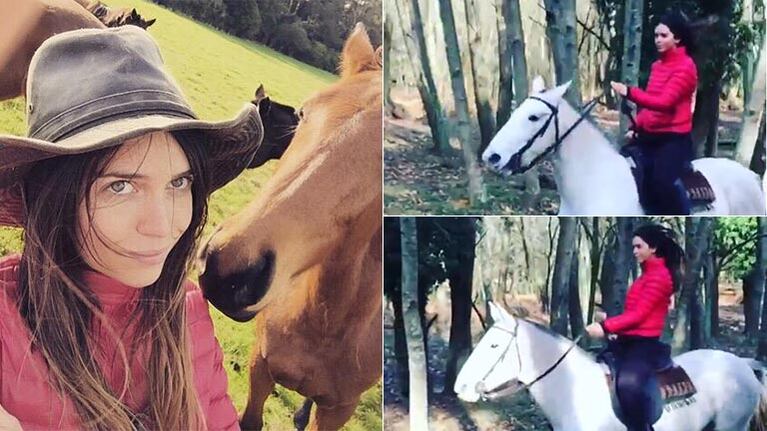 El look natural y campestre de Zaira Nara: finde romántico y a caballo