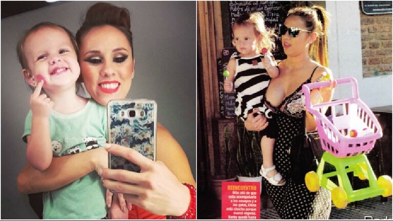 El look sensual de Barby Silenzi para pasear con su hija Elena (Fotos: Instagram y revista Paparazzi)