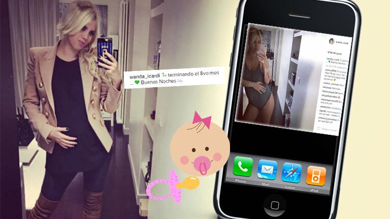 El look sexy de Wanda Nara para ir a la cama... y su tierna pancita de embarazada (Foto: Instagram)