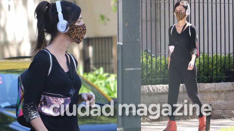 El look súper canchero de Paola Krum en pandemia (Fotos: Movilpress)