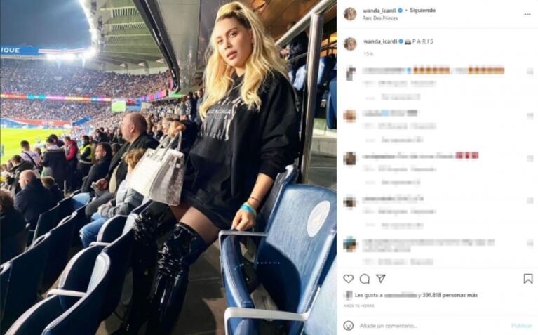 El look súper glamoroso de Wanda Nara para ir a ver a Mauro Icardi a la cancha tras el escándalo