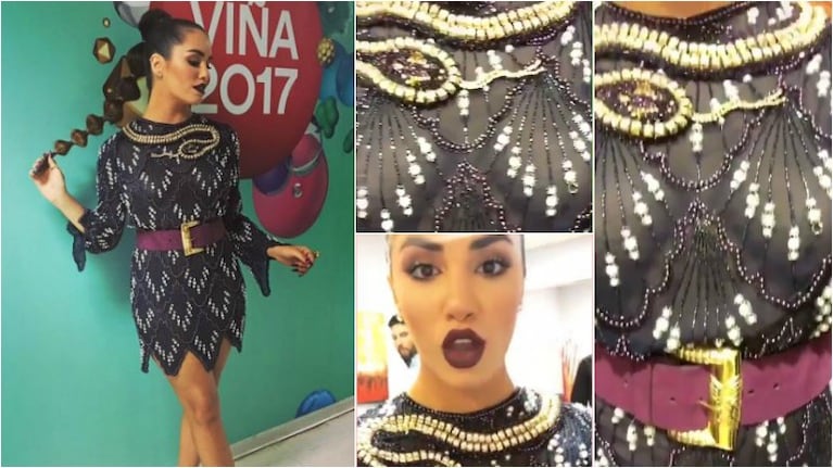 El look súper sexy con transparencias de Lali Espósito para el Festival de Viña del Mar. Foto: Instagram