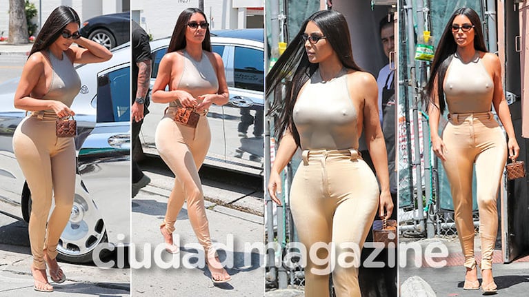 El look súper sexy de Kim Kardashian en las calles de California. Foto: Grosby Group