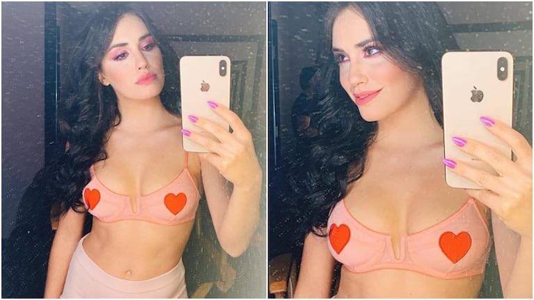 El look súper sexy de Lali Espósito con un corpiño con corazoncitos: Shooting en New York