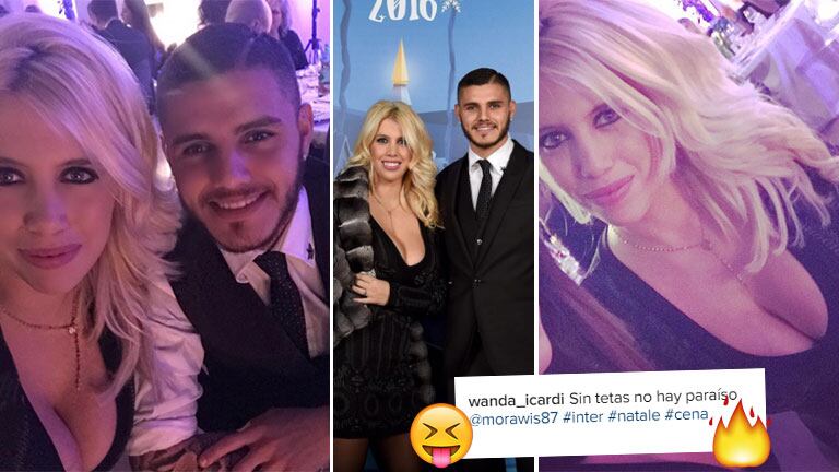 El look súper sexy de Wanda Nara en la cena navideña del Inter (Foto: Instagram)