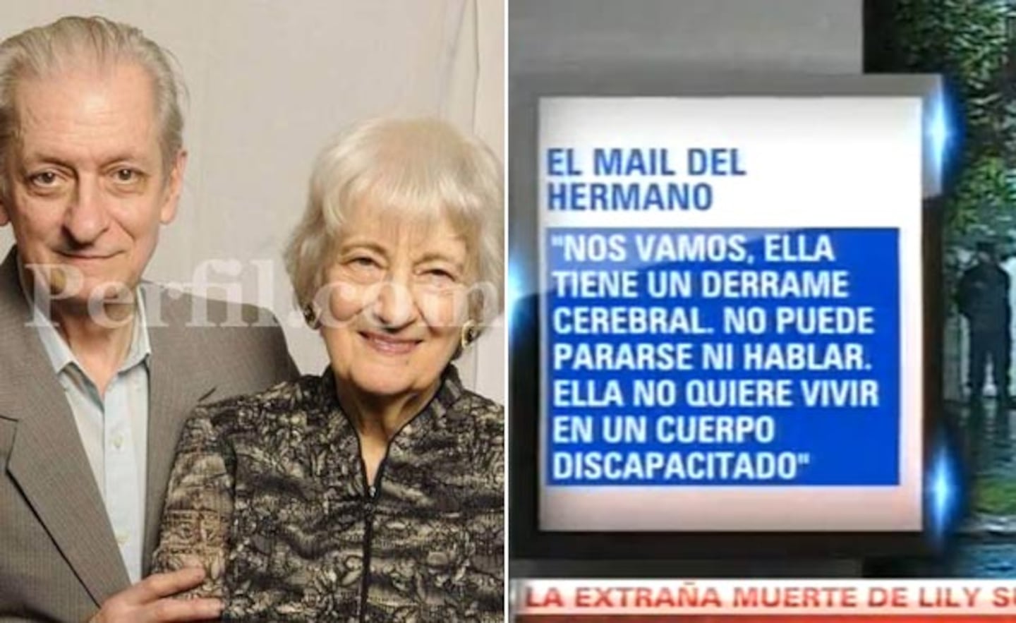 El mail de despedida que anunciaba el trágico final de Lily Sullos (Fotos: Perfil.com y captura de TV).