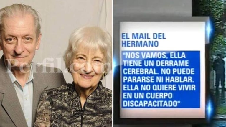 El mail de despedida que anunciaba el trágico final de Lily Sullos (Fotos: Perfil.com y captura de TV).