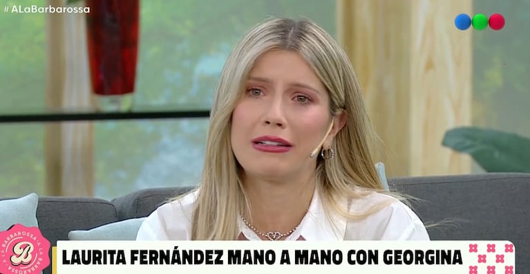 El mal momento de Laurita Fernández en vivo, en el mano a mano con Georgina Barbarossa: “Ay, perdón”