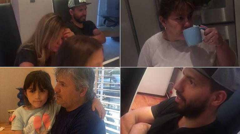 El Mannequin Challenge de la familia del Kun Agüero. (Fotos: capturas Instagram)