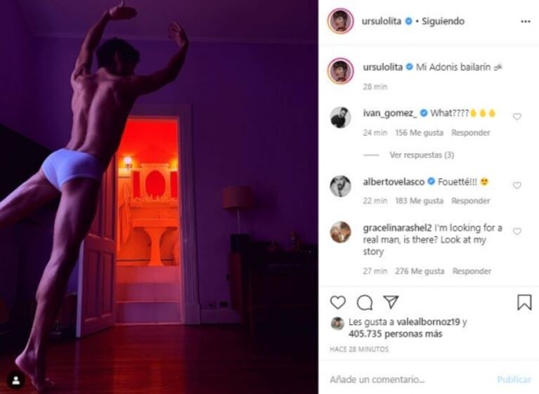 El mega piropo de Úrsula Corberó al Chino Darín ¡con una foto íntima!: "Mi Adonis bailarín"