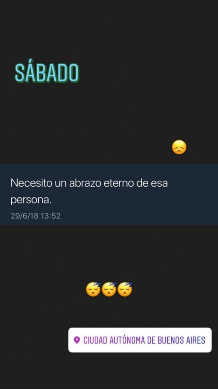 El melancólico mensaje de Ambrosioni... ¿dedicado a Morena Rial?: "Necesito un abrazo eterno de esa persona"