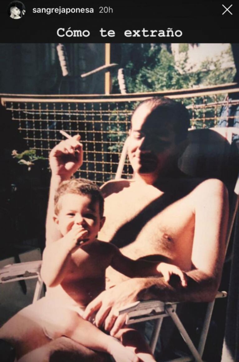 El melancólico mensaje de la China Suárez para su papá: "Cómo te extraño"