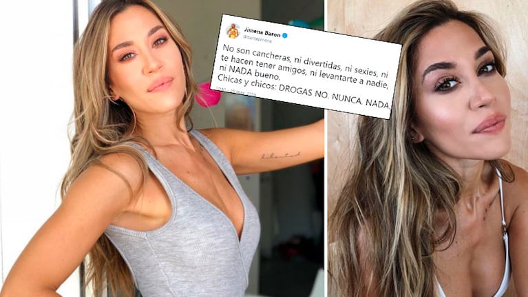 El mensaje anti drogas de Jimena Barón