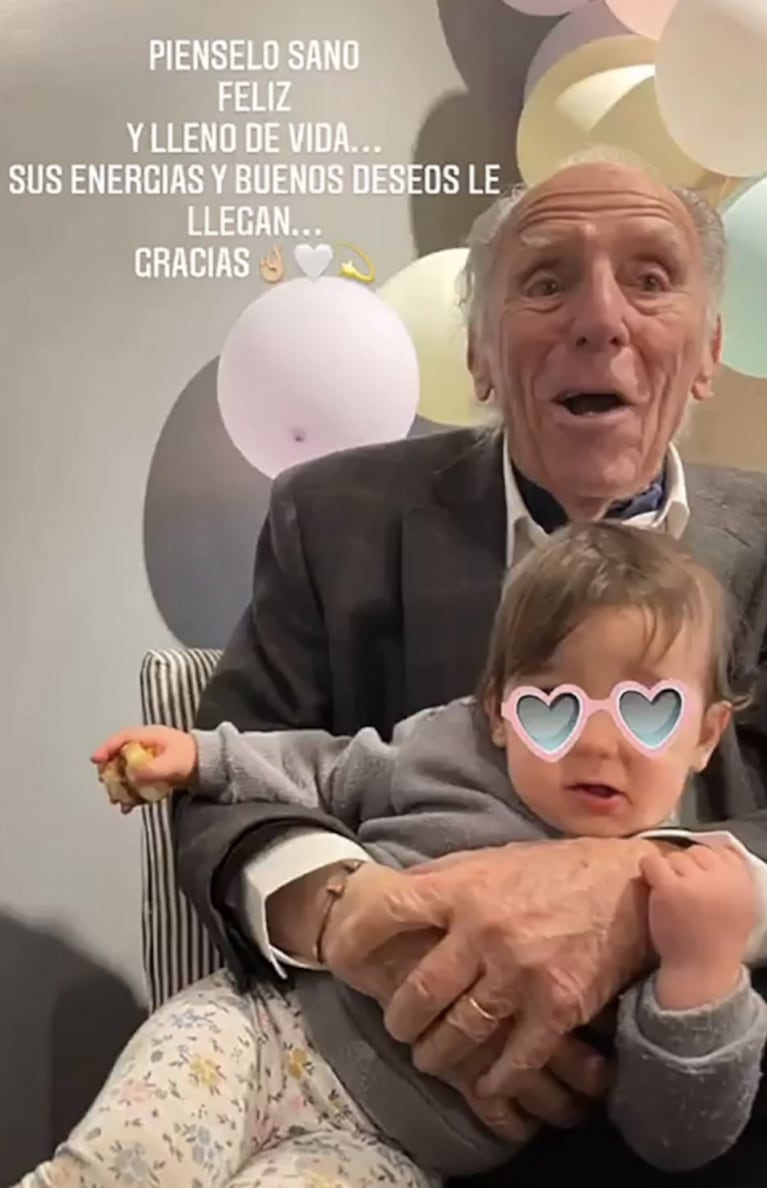 El mensaje de aliento de Paula Chaves a su abuelo antes de ser operado tras haber sufrido un ACV: "Sus buenos deseos le llegan"