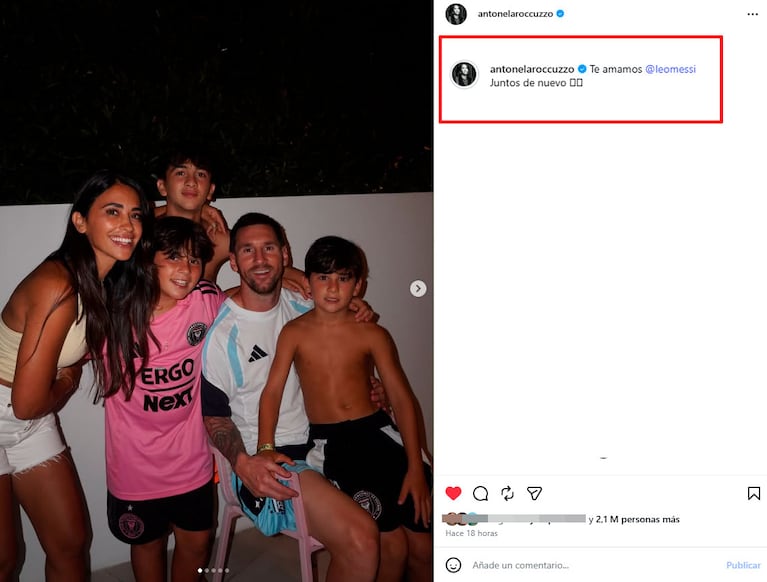 El mensaje de Antonela Roccuzzo a Leo Messi tras la victoria de Argentina ante Cabo Verde (Instagram)