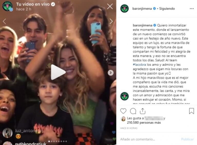 El mensaje de Caiazza a Jimena Barón, tras los rumores de distanciamiento: "Te superás en cada paso, sos increíble"