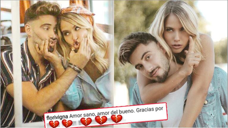 El mensaje de despedida de Flor Vigna tras blanquear su separación de Nico Occhiato (Fotos: Instagram)