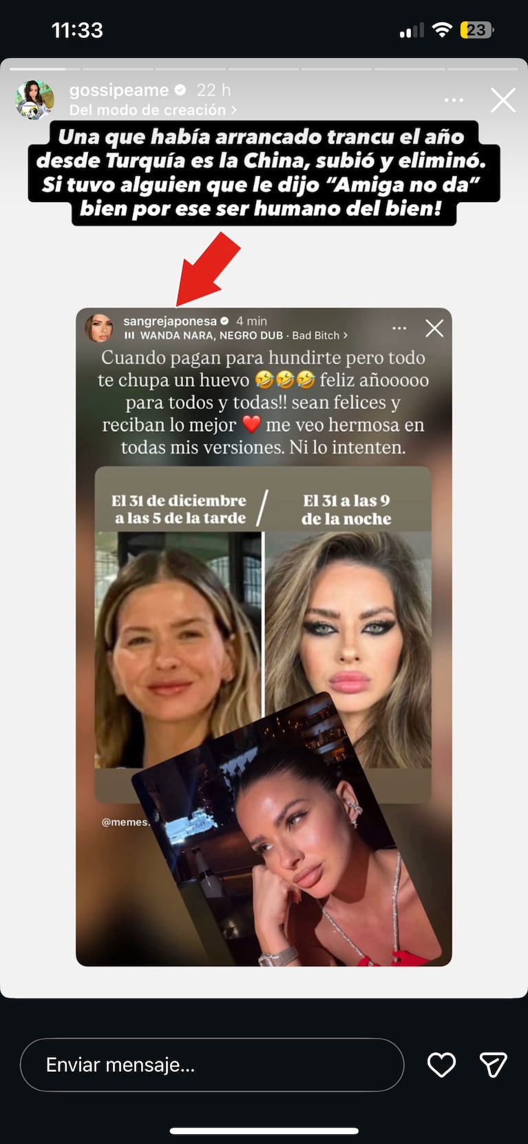 El mensaje de furia que la China Suárez subió y borró en redes: “Cuando pagan para hundirte...”. Crédito: Instagram