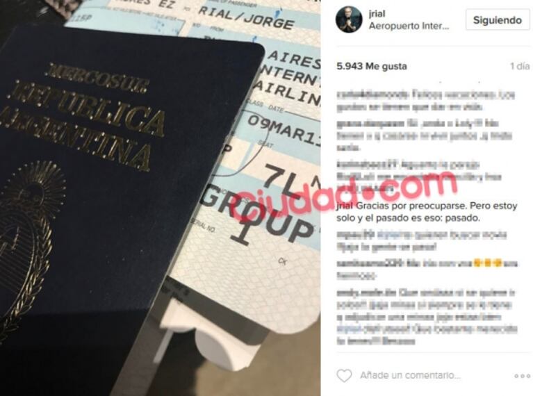 El mensaje de Jorge Rial tras enterarse del embarazo de Agustina Kämpfer: "Gracias por preocuparse, estoy solo y el pasado es eso, pasado"