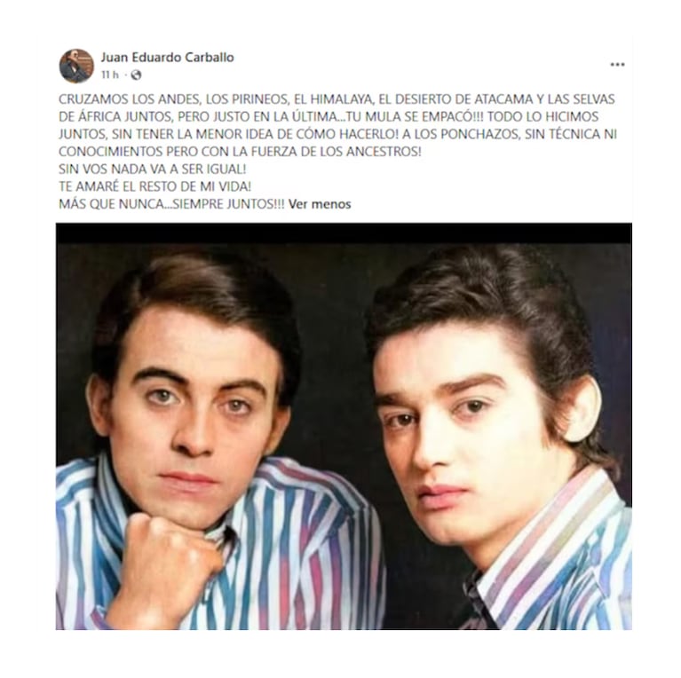 El mensaje de Juan Eduardo a Juan Marcelo.