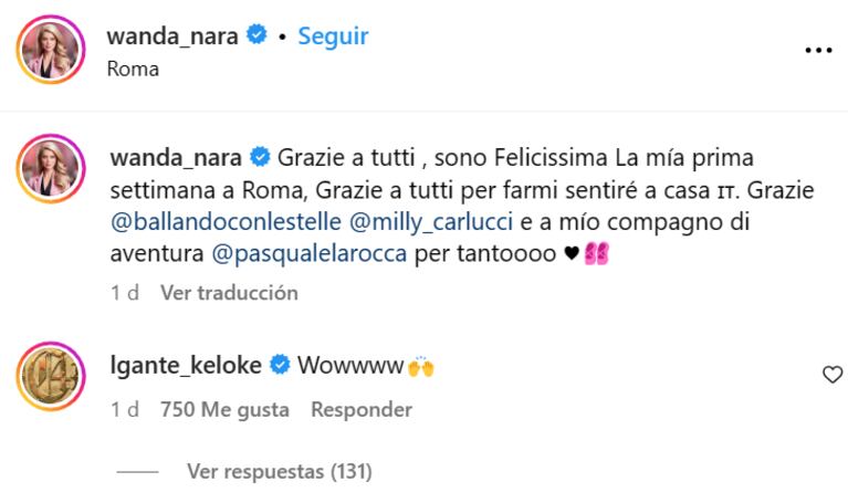 El mensaje de L-Gante a Wanda Nara por su debut en Bailando con las Estrellas