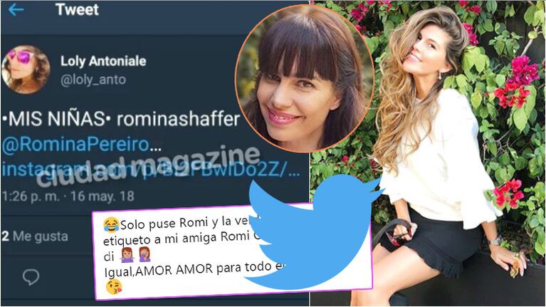 El mensaje de Loly Antoniale tras arrobar a la novia de Jorge Rial (Fotos: Web, Captura de Twitter e Instagram)