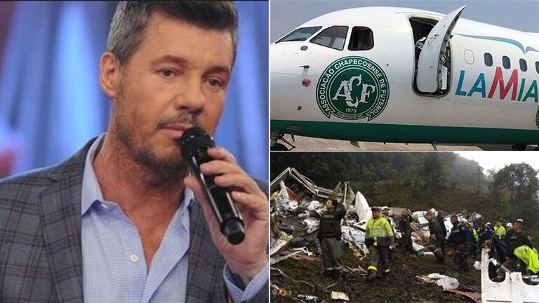 El mensaje de Marcelo  Tinelli tras estrellarse el avión de Chapecoense (Foto: web)