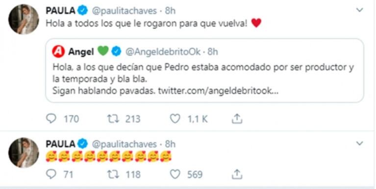 El mensaje de Paula Chaves a Pedro Alfonso antes de que fuera eliminado del Bailando: "Acá está lo que vale"