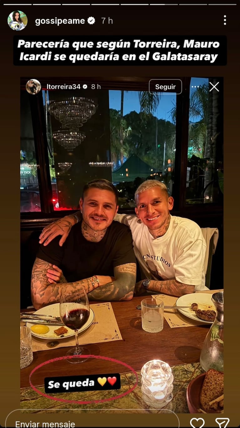 El mensaje del futbolista Lucas Torreira que sorprendió en medio del futuro incierto de Mauro Icardi (Foto: Instagram/@ltorreira34).