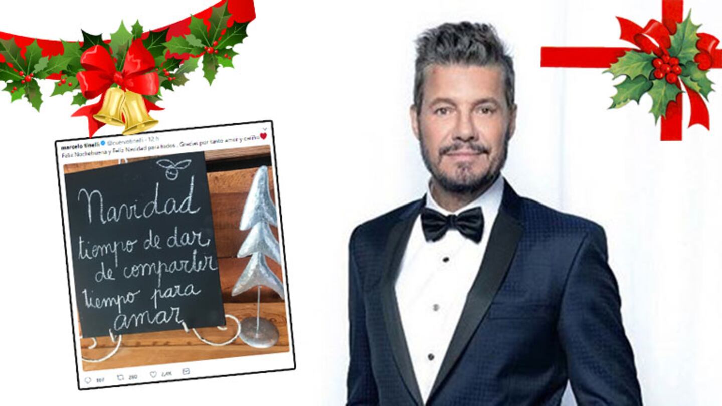 El mensaje navideño de Marcelo Tinelli: Tiempo de dar, de compartir, tiempo para amar