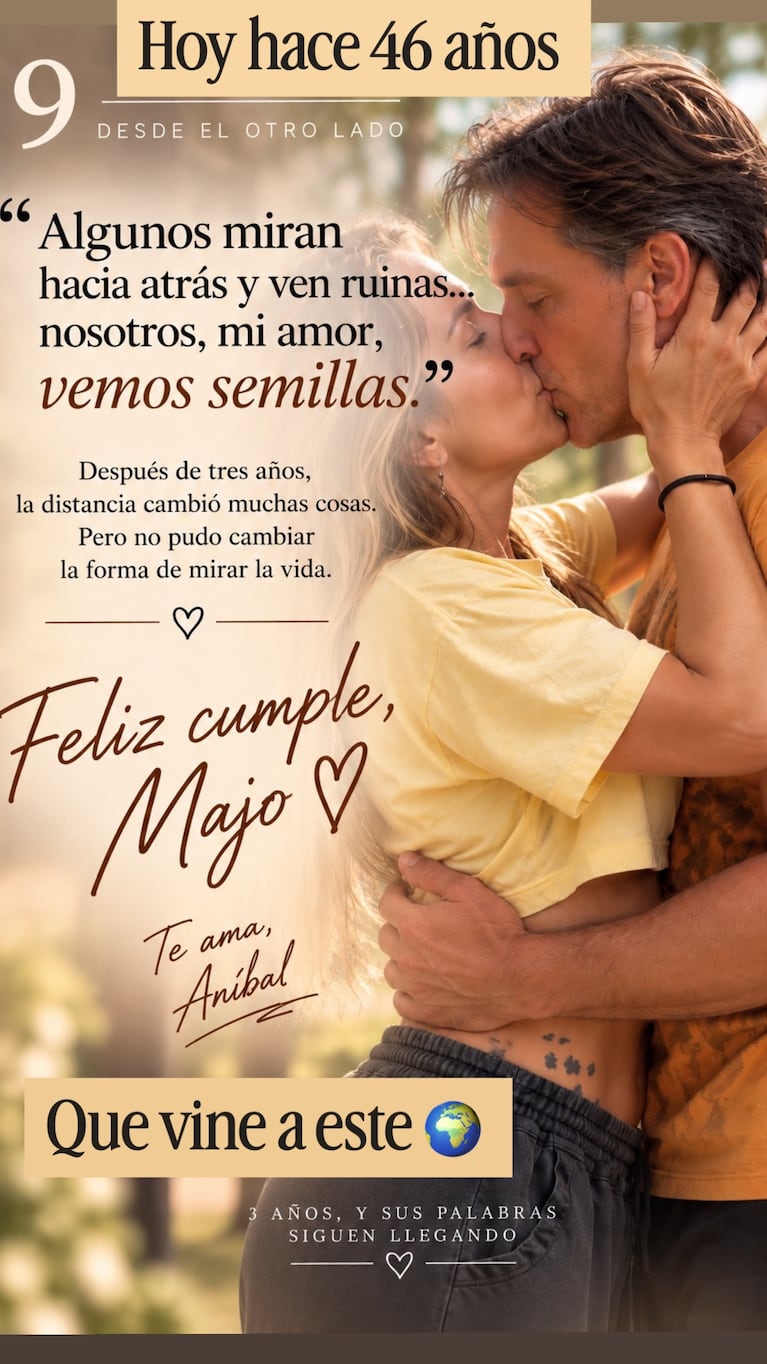 El mensaje que Aníbal Lotocki le envió a Majo Favarón desde la cárcel (Foto: Instagram @majofavaron)