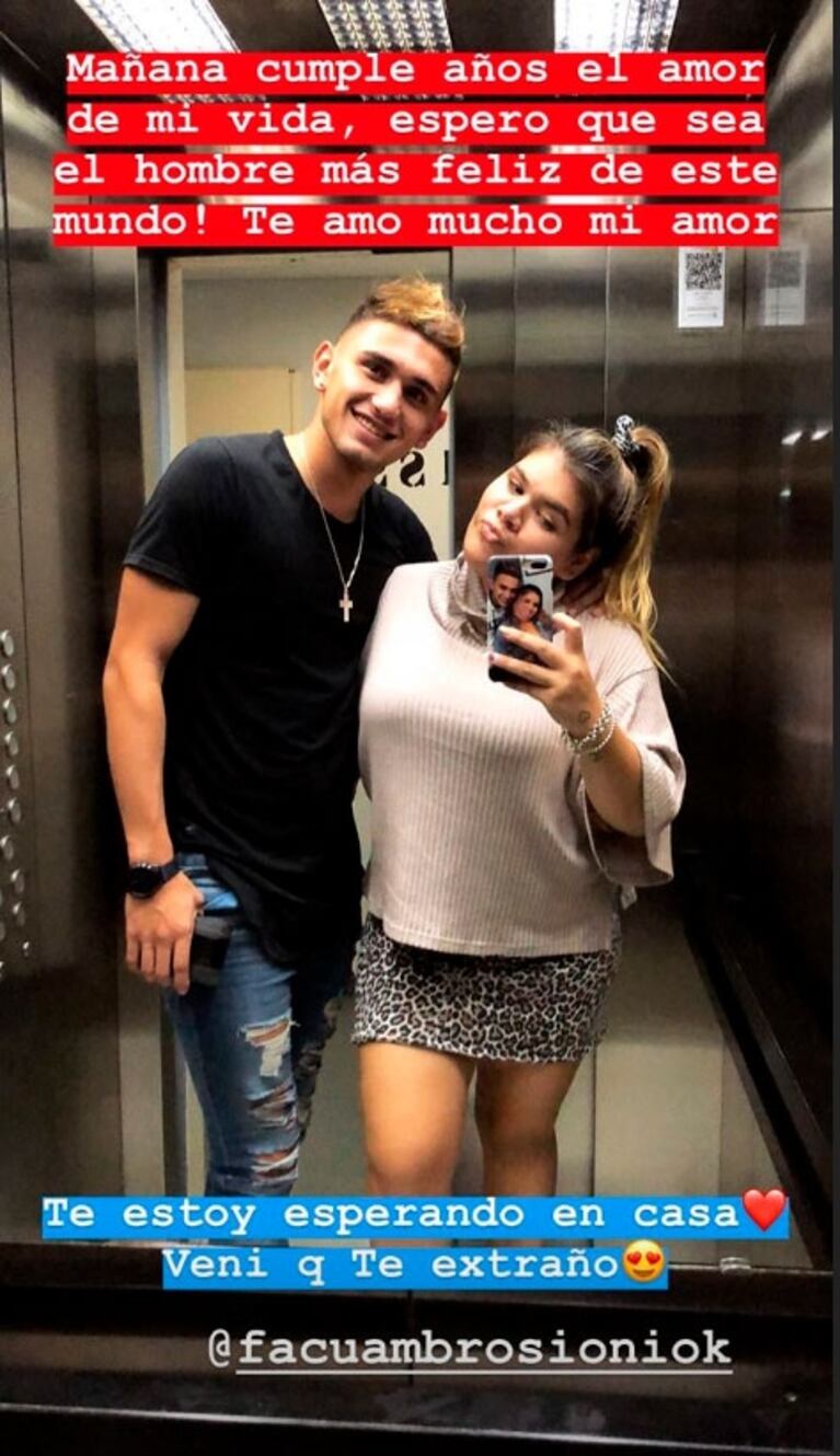 El mensaje súper especial de Morena Rial a su novio por su cumple: "Que seas el hombre más feliz del mundo"